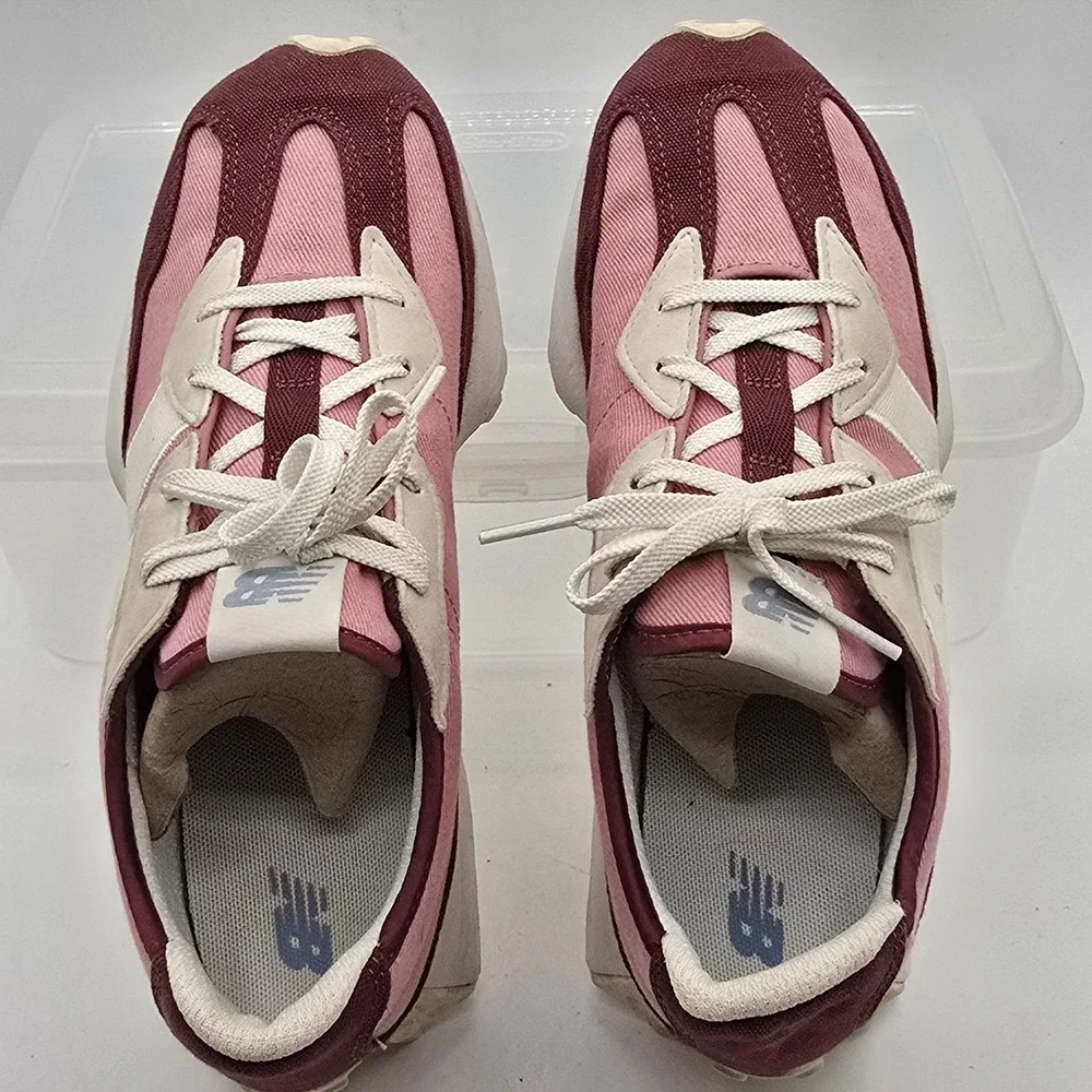 New Balance 327 Shoes Youth Size 6 Pink Suede Colorblock Sneakers GS327DK